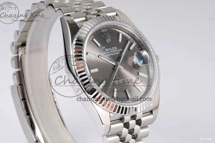 MiroTime 0314 Trendsetting DateJust 41 126334 ZF 1:1 Best Edition 904L Steel Gray Dial Stick Marker on Jubilee Bracelet A 2372